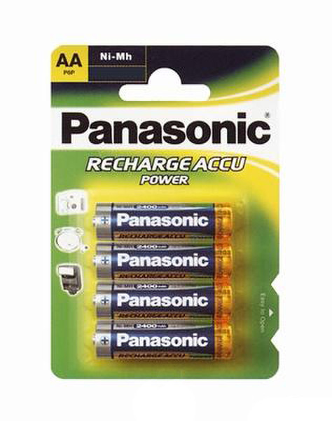 Panasonic Accu Power 2100mAh (4 pack) Nickel-Metal Hydride (NiMH) 2100mAh 1.2V rechargeable battery