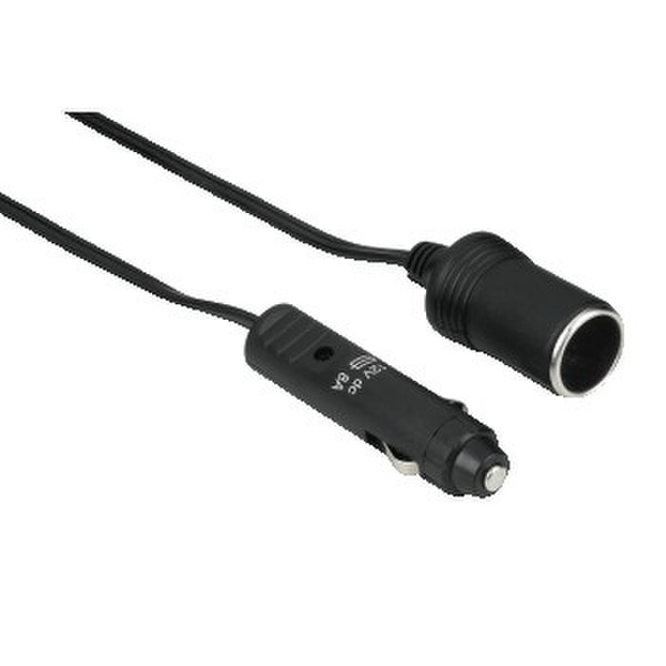 Hama Extension Cable / Cigarette Lighter, 1.5 m 1.5m Black power cable