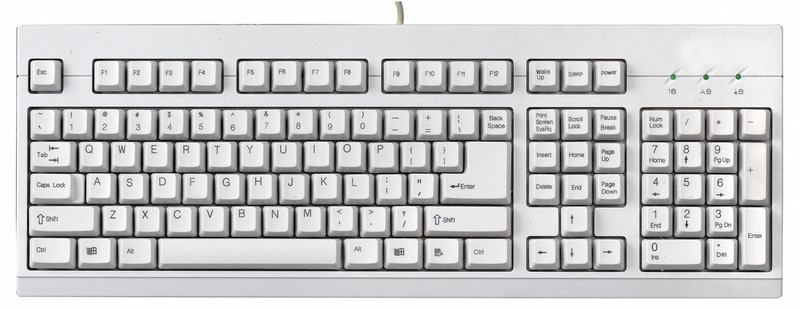 Sansun Keyboard PS/2 DE PS/2 QWERTY White keyboard