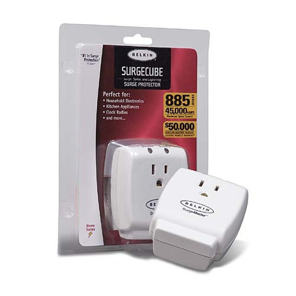 Belkin 1-Outlet Home Series SurgeCube 1AC outlet(s) White surge protector