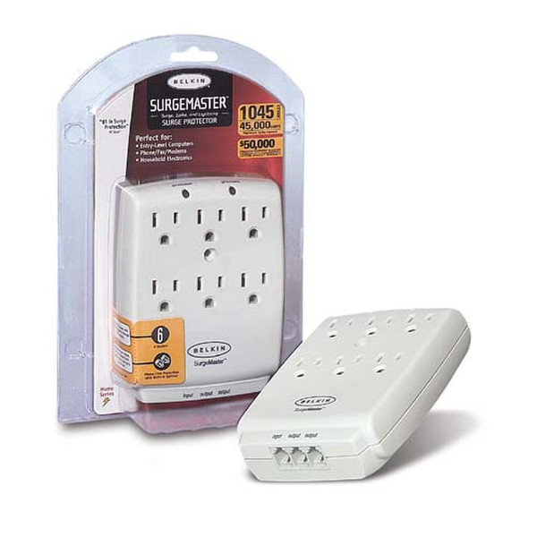 Belkin 6-Outlet Wall Mount Home Series 6AC outlet(s) White surge protector