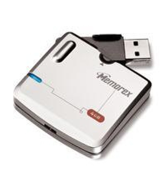 Memorex 4GB Mega TravelDrive 2.0 4ГБ Cеребряный внешний жесткий диск