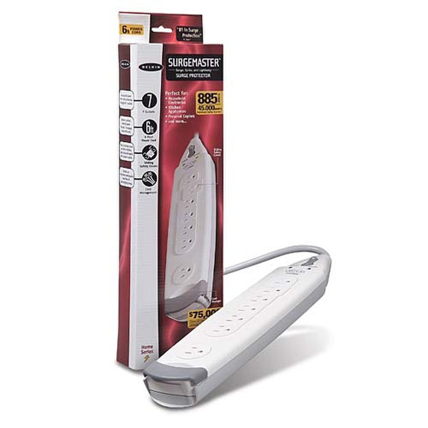 Belkin 7-Outlet Home Series SurgeMaster White surge protector