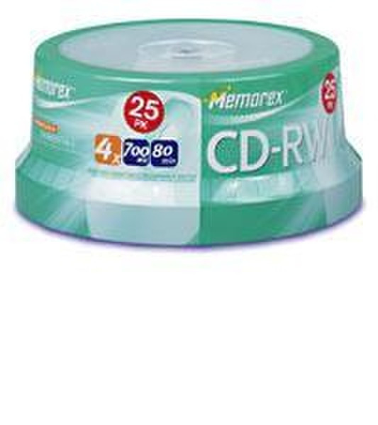 Memorex CD-RW 700MB 25 Pack Spindle CD-RW 700MB 25pc(s)