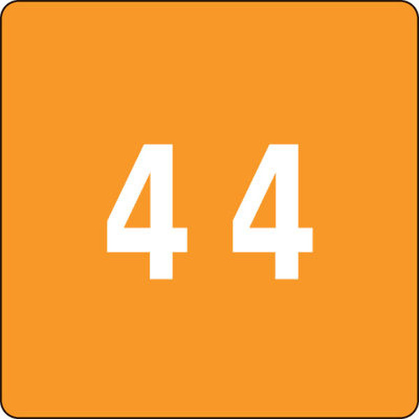 Smead DCC Color Coded Numeric Labels Orange - Number 4 250Stück(e) selbstklebendes Etikett