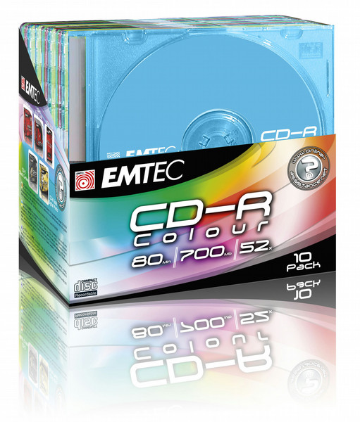 Emtec CD-R SL(10) color CD-R 700MB 10Stück(e)