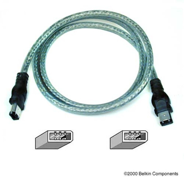 Belkin 6-Pin -> 6-Pin FireWire Cable, 3 feet 0.9m Green firewire cable