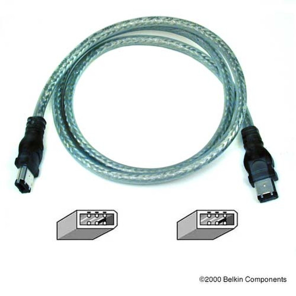 Belkin 6-Pin -> 6-Pin FireWire Cable, 3 feet 0.9м Зеленый FireWire кабель