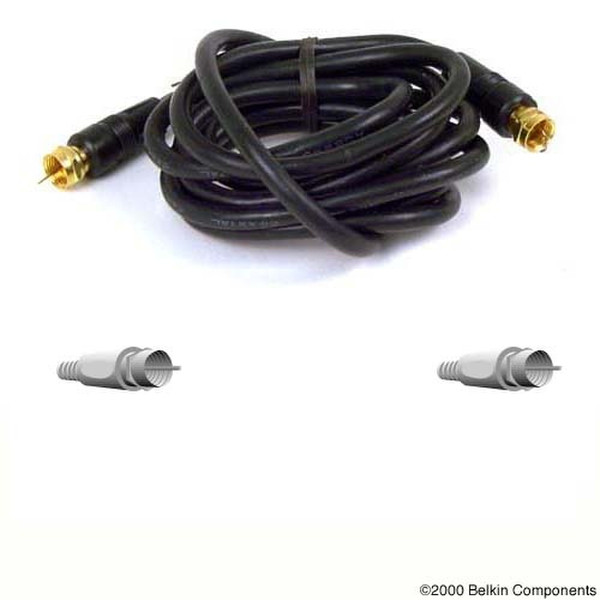 Belkin RG59 Coaxial Cable, 6 feet 1.8m RG59 RG59 Black coaxial cable