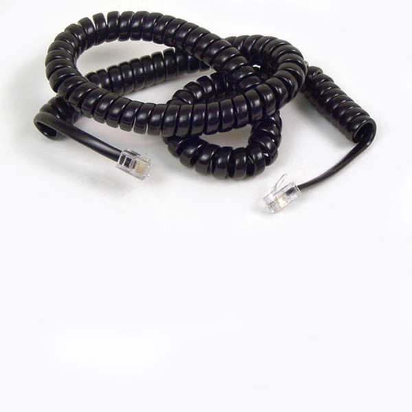 Belkin Coiled Telephone Handset Cord, 12 feet (3.7m), Black 3.7м Черный телефонный кабель