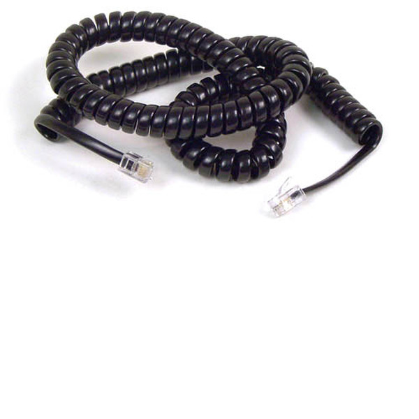 Belkin Coiled Telephone Handset Cord, 25 feet (7.6m), Black 7.6м Черный телефонный кабель