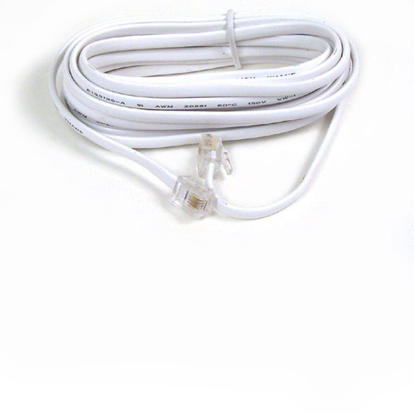 Belkin Phone Line Cord, White, 12 feet (3.7m) 3.7м Белый телефонный кабель