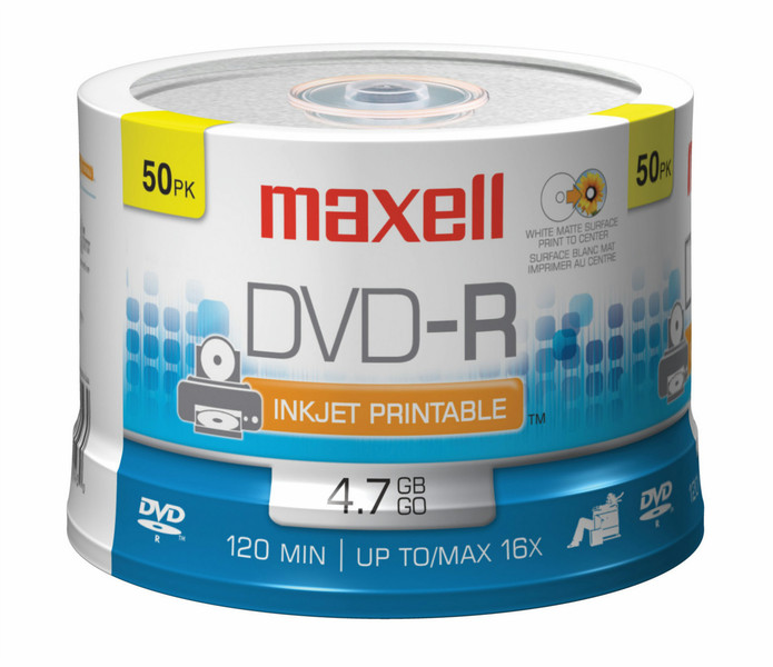 Maxell 638022 4.7GB DVD-R 50Stück(e) DVD-Rohling