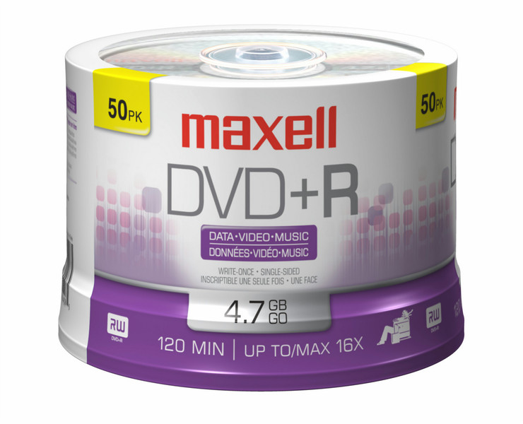 Maxell 639013 4.7ГБ DVD+R 50шт чистый DVD