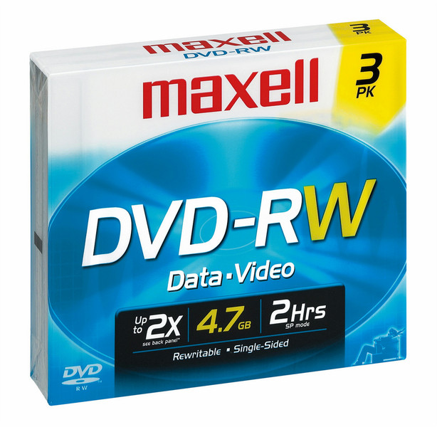 Maxell 635123 4.7GB DVD-RW 3pc(s) blank DVD