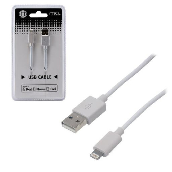 MCL ACC-IP05IZ 1m USB A Lightning White mobile phone cable