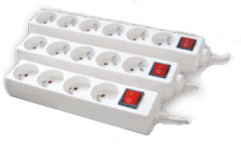 Cable Company Power Strip - 3680W with Switch 5AC outlet(s) 1.5m Weiß Spannungsschutz