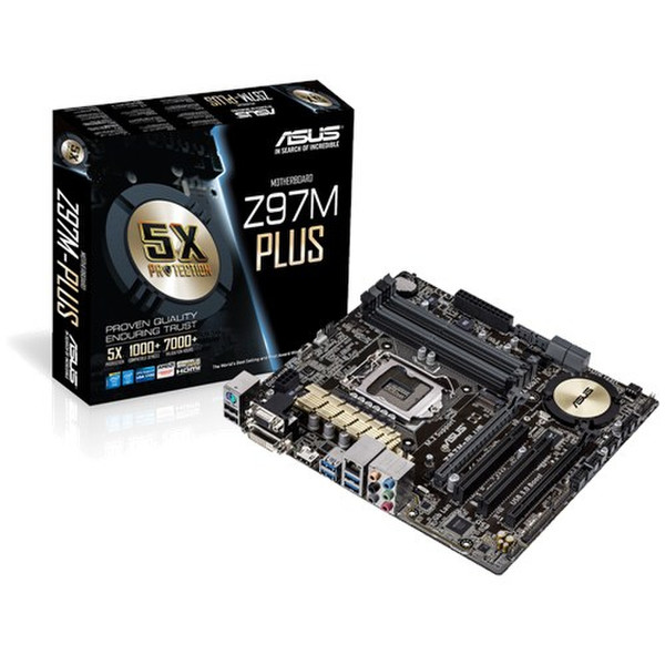 ASUS Z97M-PLUS Intel Z97 Socket H3 (LGA 1150) Micro ATX motherboard