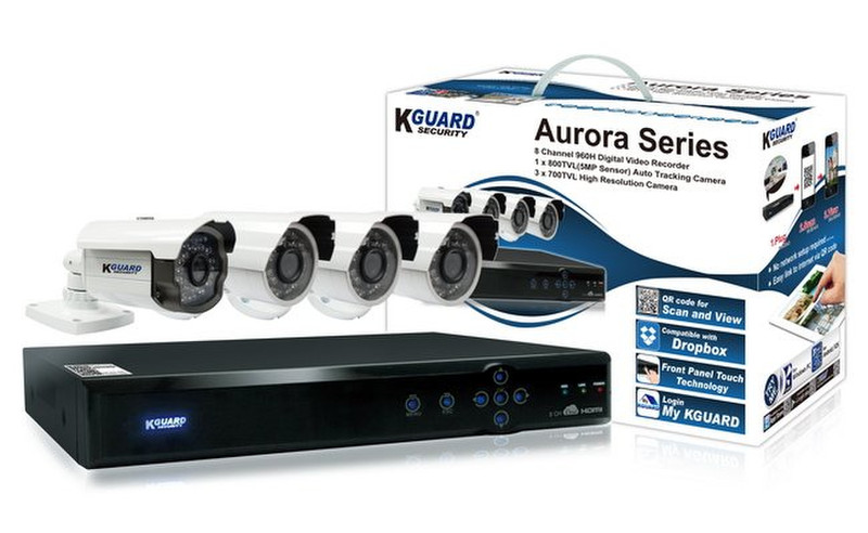 Kguard AR821-CKT001 CCTV security camera Innen & Außen Geschoss Weiß Sicherheitskamera