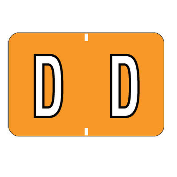 Smead Barkley Color Coded Labels D - Dark Orange 500pc(s) self-adhesive label