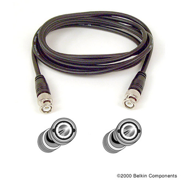 Belkin 50-Ohm Coaxial Cable 1.8m BNC BNC Schwarz Koaxialkabel