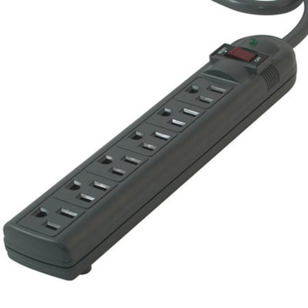 C2G Port Authority 2706x 6-outlet Surge Suppressor 125V 1.2m Grau Spannungsschutz