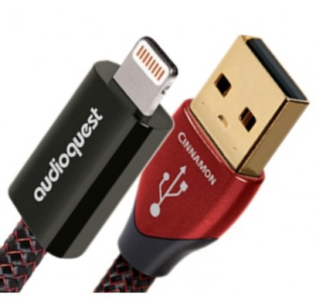 AudioQuest 1.5m Cinnamon Lightning 1.5м USB A Lightning Черный