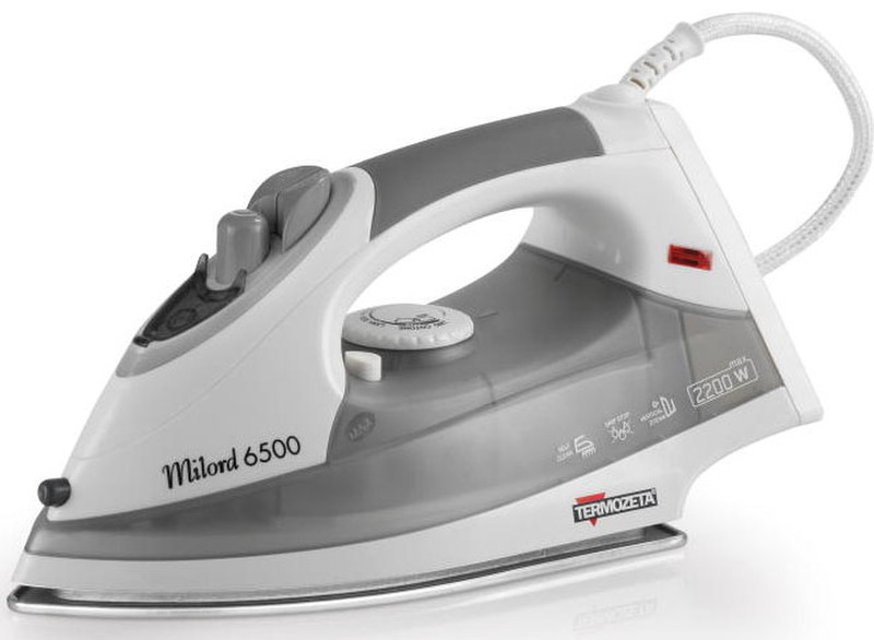 Termozeta Milord 6500 Dry & Steam iron Stainless Steel soleplate 2200Вт Серый, Белый