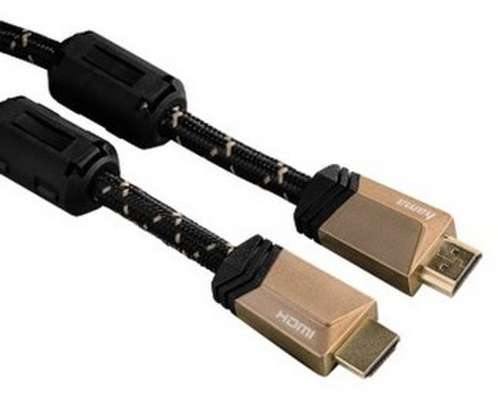 Hama 5m HDMI 5м HDMI HDMI Черный, Бронзовый HDMI кабель