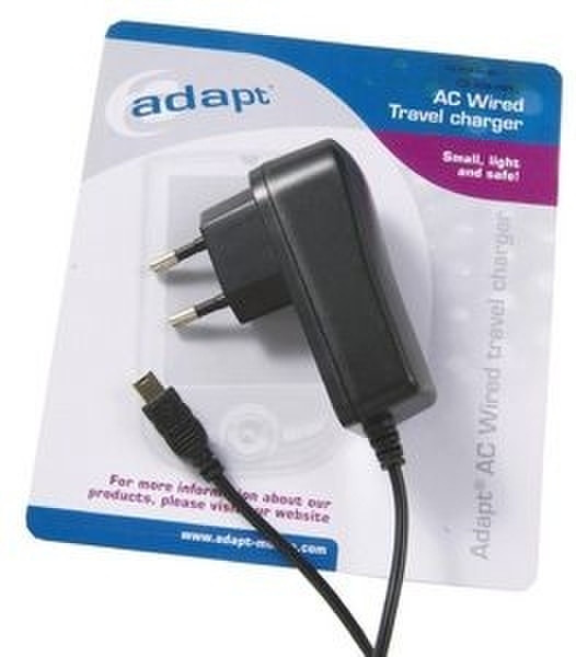 Adapt AC Wired Travel Charger Для помещений Черный зарядное для мобильных устройств