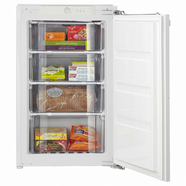 Pelgrim PVD6088V Built-in Upright 96L A+ White freezer