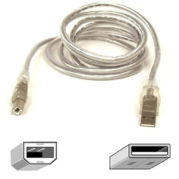 Belkin Pro Series USB 2.0 Device Cable / iMac™ (A/B) - 6 feet 1.8м USB A USB B Белый кабель USB