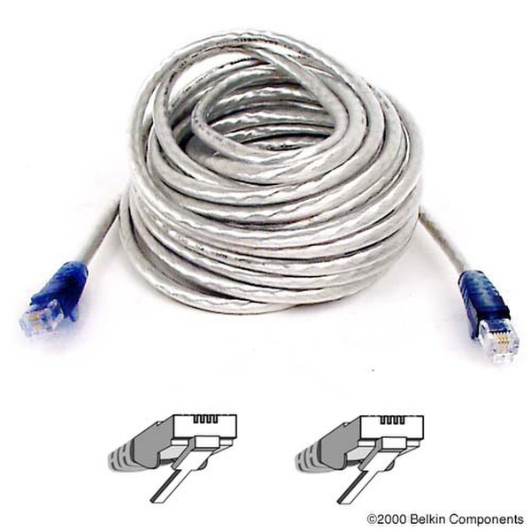 Belkin High-Speed Internet Modem Cable, 25 feet 7.5м Белый телефонный кабель
