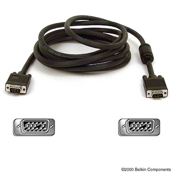 Belkin PRO Series High-Integrity VGA/SVGA Monitor Replacement Cable 3m VGA (D-Sub) VGA (D-Sub) Schwarz VGA-Kabel