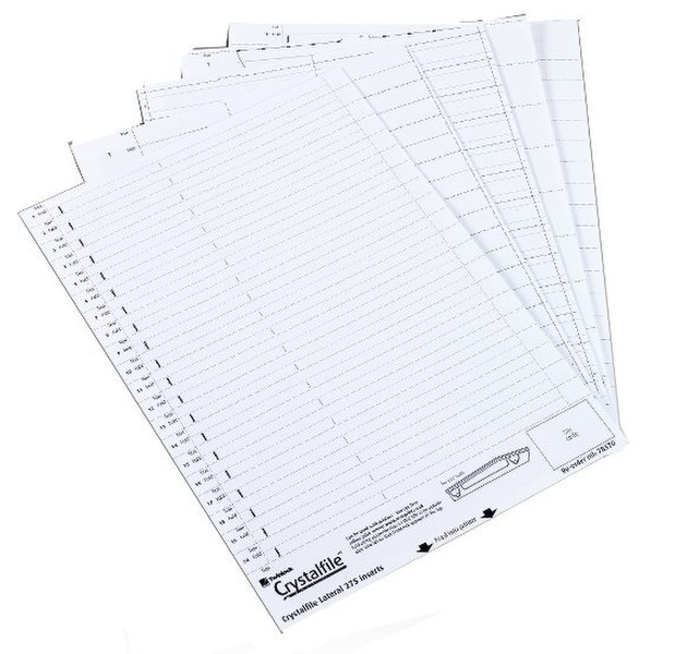 Rexel Crystalfile Classic Linked Top-Tab Inserts White (50) hanging folder