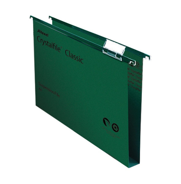 Rexel Crystalfile Classic A4 Suspension File 30mm Green (50)