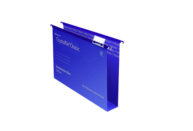 Rexel Crystalfile Classic Foolscap Suspension File 50mm Blue (50)