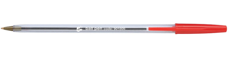5Star 901805 Stick ballpoint pen Средний Красный 50шт шариковая ручка