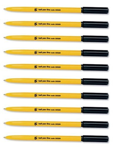 5Star 333328 Stick pen Черный 50шт ручка-роллер