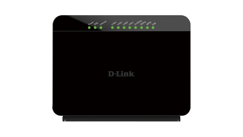 D-Link GO-DSL-AC750 Dual-band (2.4 GHz / 5 GHz) Fast Ethernet Черный