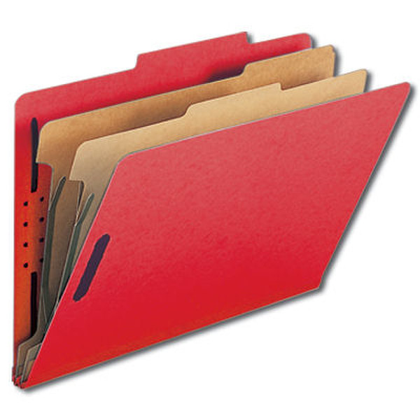 Smead Classification Folders Legal 6-Section Bright Red (10) Пластик Красный папка