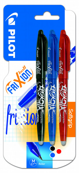 Pilot FriXion Ball Retractable gel pen Black,Blue,Red 3pc(s)
