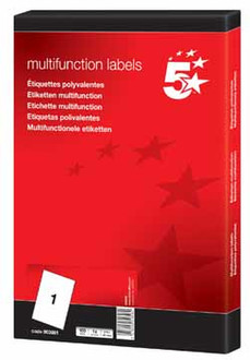 5Star 912926 Weiß Druckeretikett