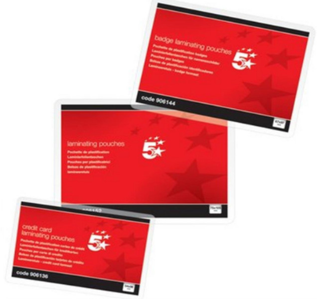 5Star 916752 100pc(s) laminator pouch