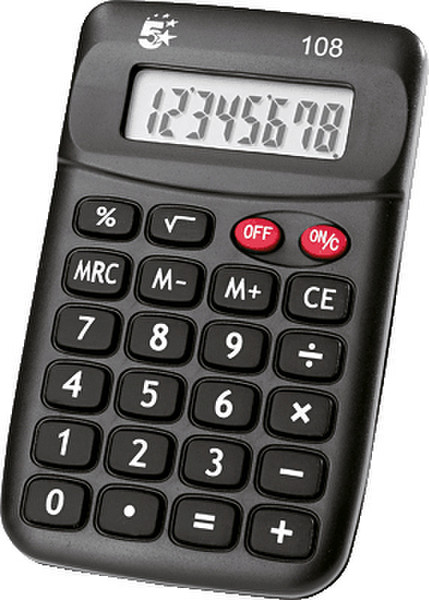 5Star 108 Pocket Basic calculator Black