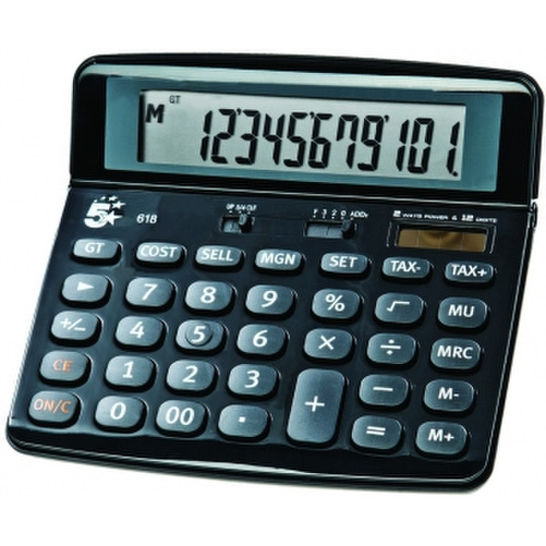 5Star 960138 Настольный Basic calculator Черный калькулятор