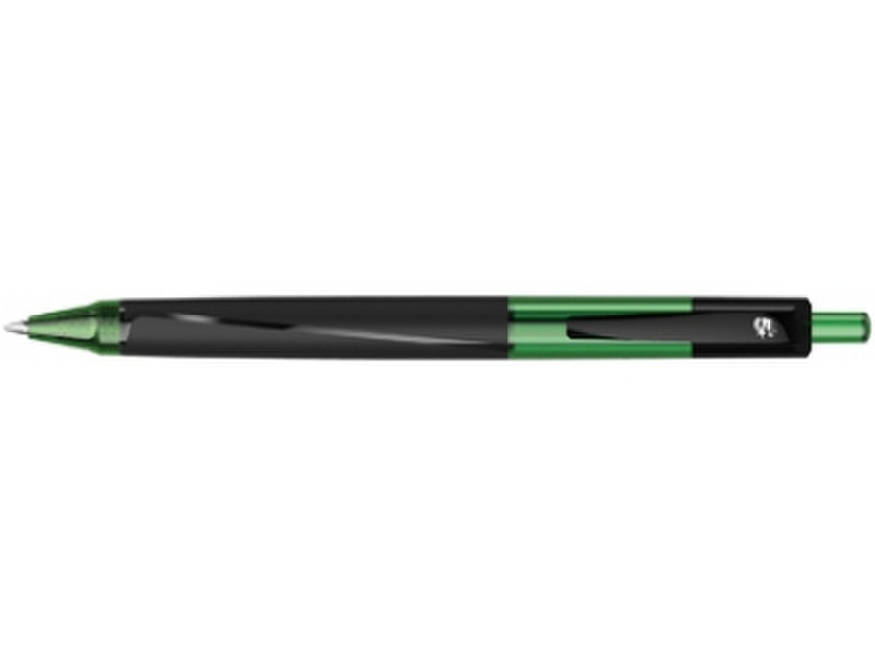 5Star 961002 Clip-on retractable pen Зеленый 12шт ручка-роллер