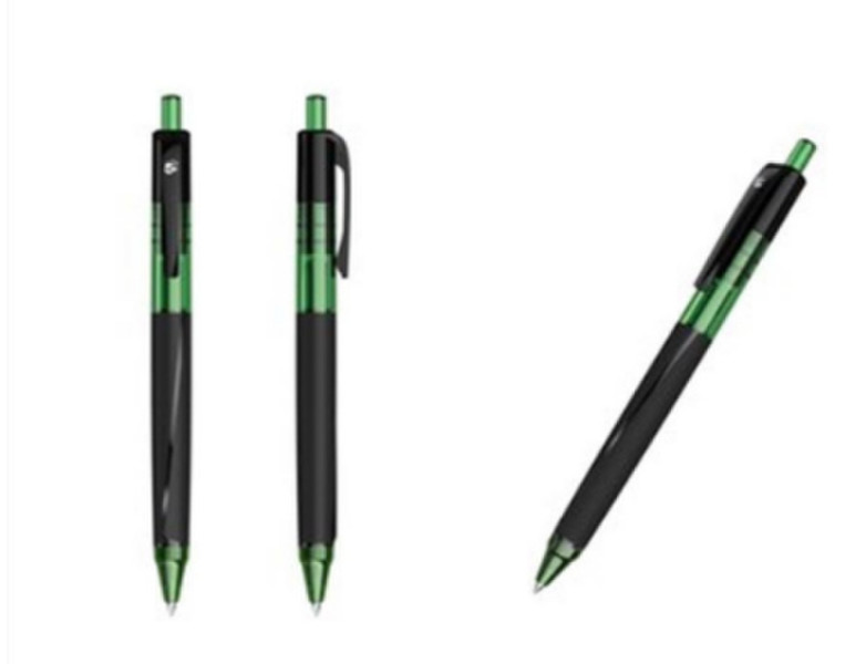5Star 961052 Clip-on retractable ballpoint pen Green 12pc(s) ballpoint pen