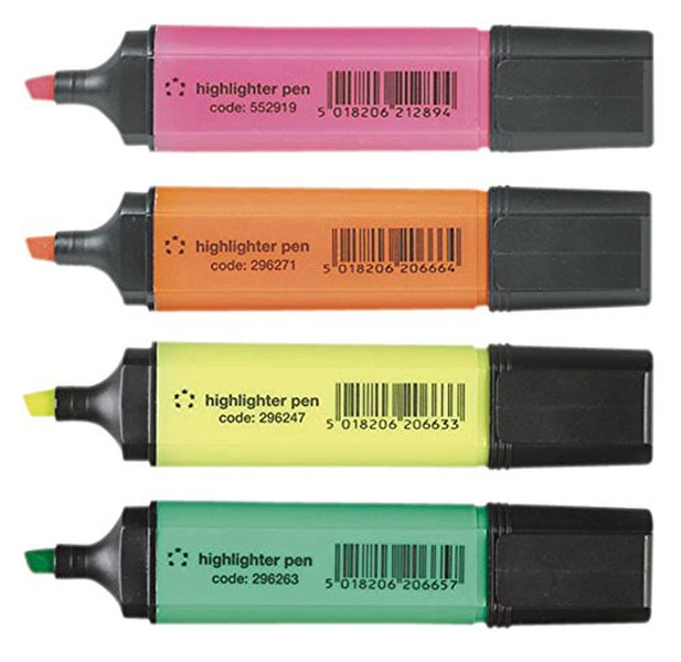 5Star 961137 Green,Orange,Pink,Yellow 4pc(s) marker