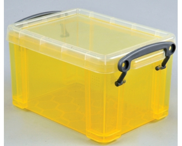 Really Useful Boxes transparante opbergdoos 0,7 l geel Gelb Box & Organizer zur Aktenaufbewahrung
